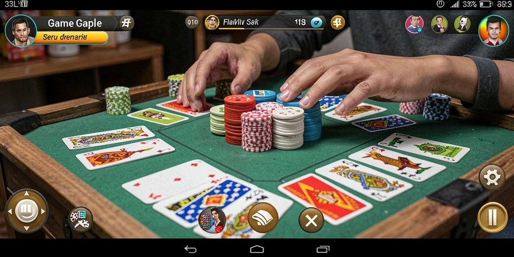 Tampilan gameplay seru dalam permainan Gaple 33L.