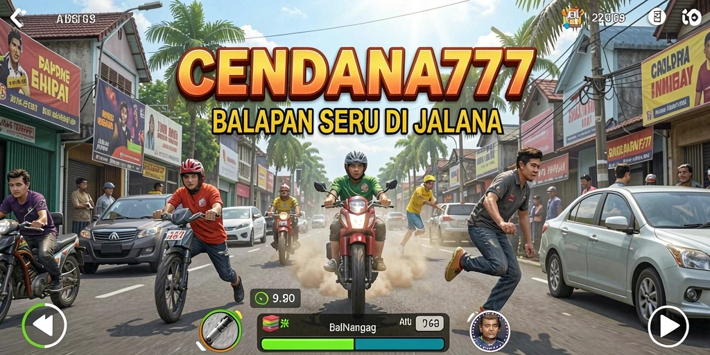 Tampilan menarik dari gameplay balapan CENDANA777 yang seru.
