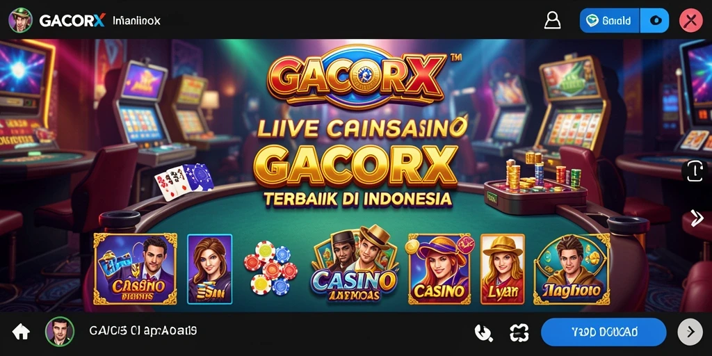 Tampilan gameplay GACORX dengan dealer langsung yang memukau.