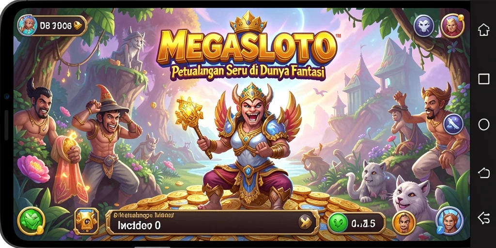 Tampilan menakjubkan dari gameplay RPG MEGASLOTO dengan aksi seru.