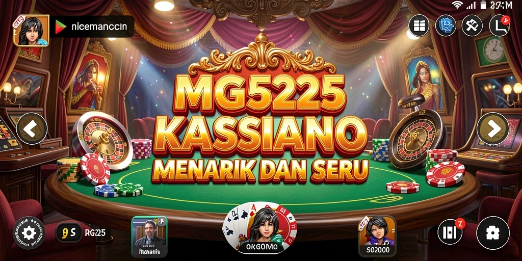 Screenshot gameplay MG525 menampilkan suasana Kasino yang kasino yang mendebarkan.