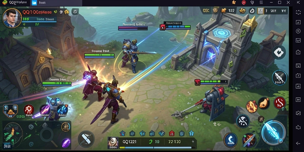 Tangkapan layar dari gameplay QQ1221 yang menunjukkan aksi strategi yang mendalam.