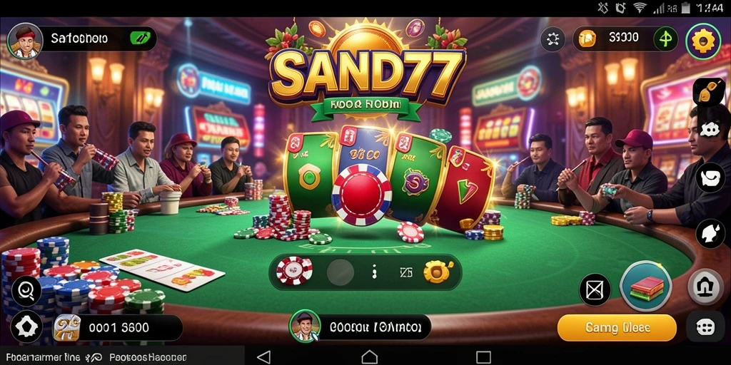Tampilan screenshot SAND77 menunjukkan aksi permainan Kasino yang seru.