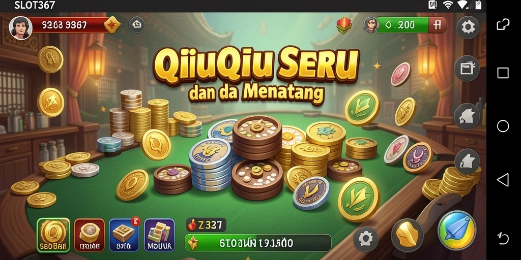 Tampilan gameplay intens dari permainan QiuQiu SLOT367.