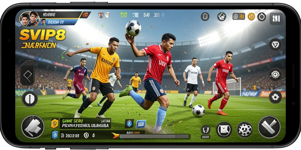 Tampilan gameplay SVIP8 dengan aksi olahraga seru.
