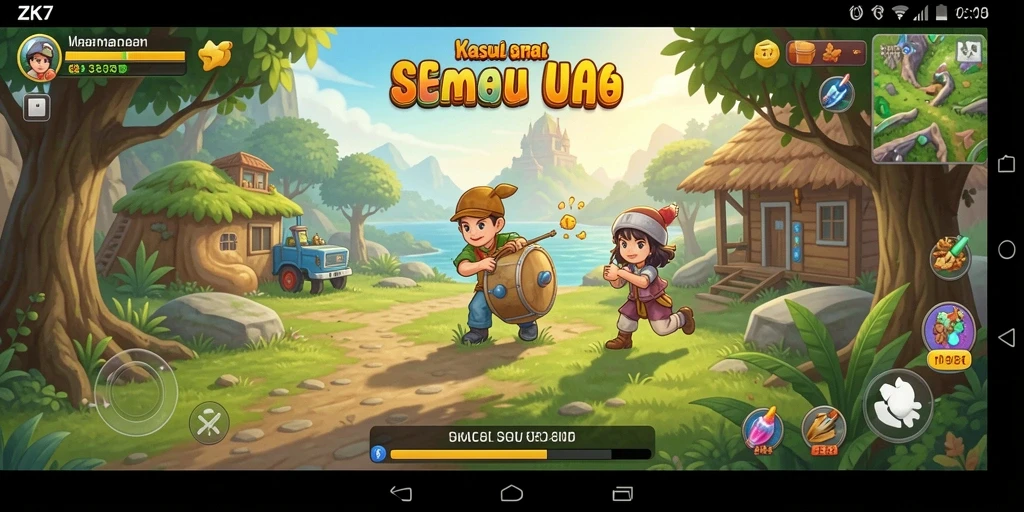 Screenshot gameplay ZK7 menampilkan keseruan bermain dengan teman.