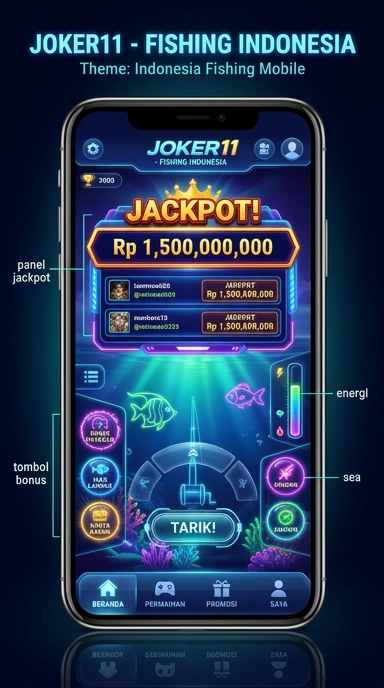 Tampilan antarmuka aplikasi joker11 yang menarik.
